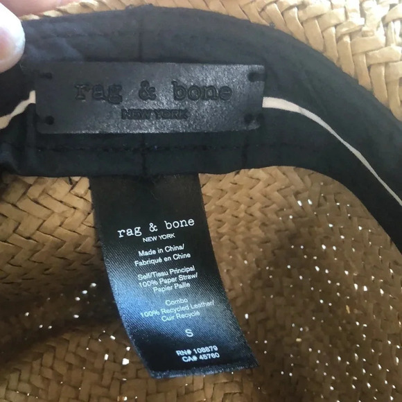 RAG & BONE Wide Brim Fedora STRAW HAT - Picture 3 of 3